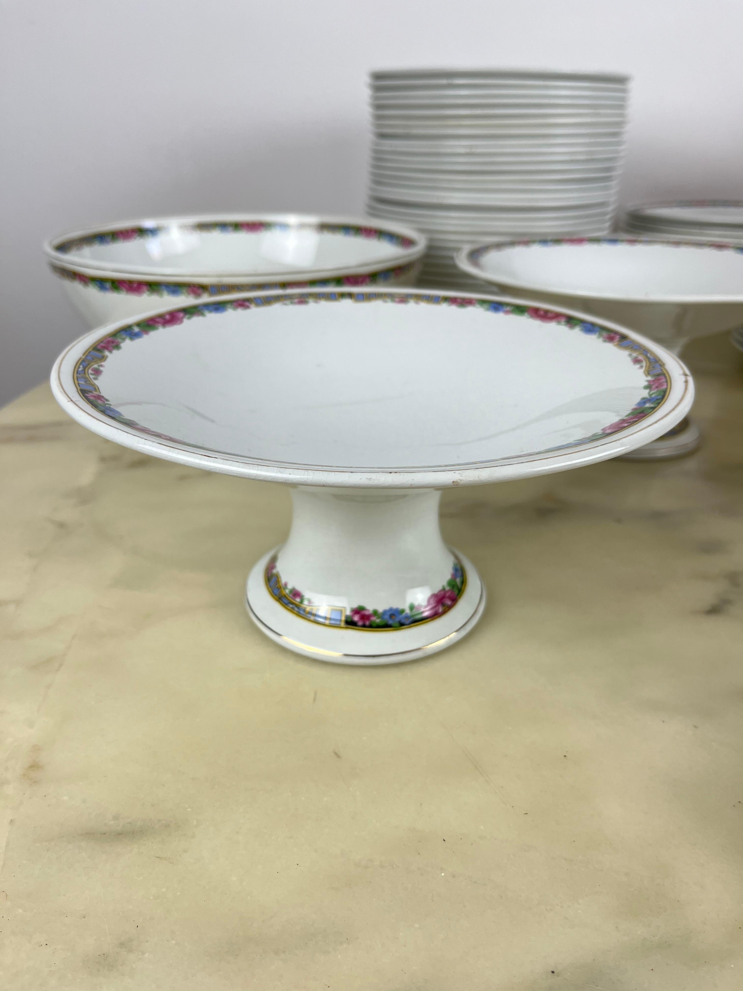 70-Piece Ceramic Dinner Service, San Cristoforo Richard Ginori. late 1800s  For Sale 1