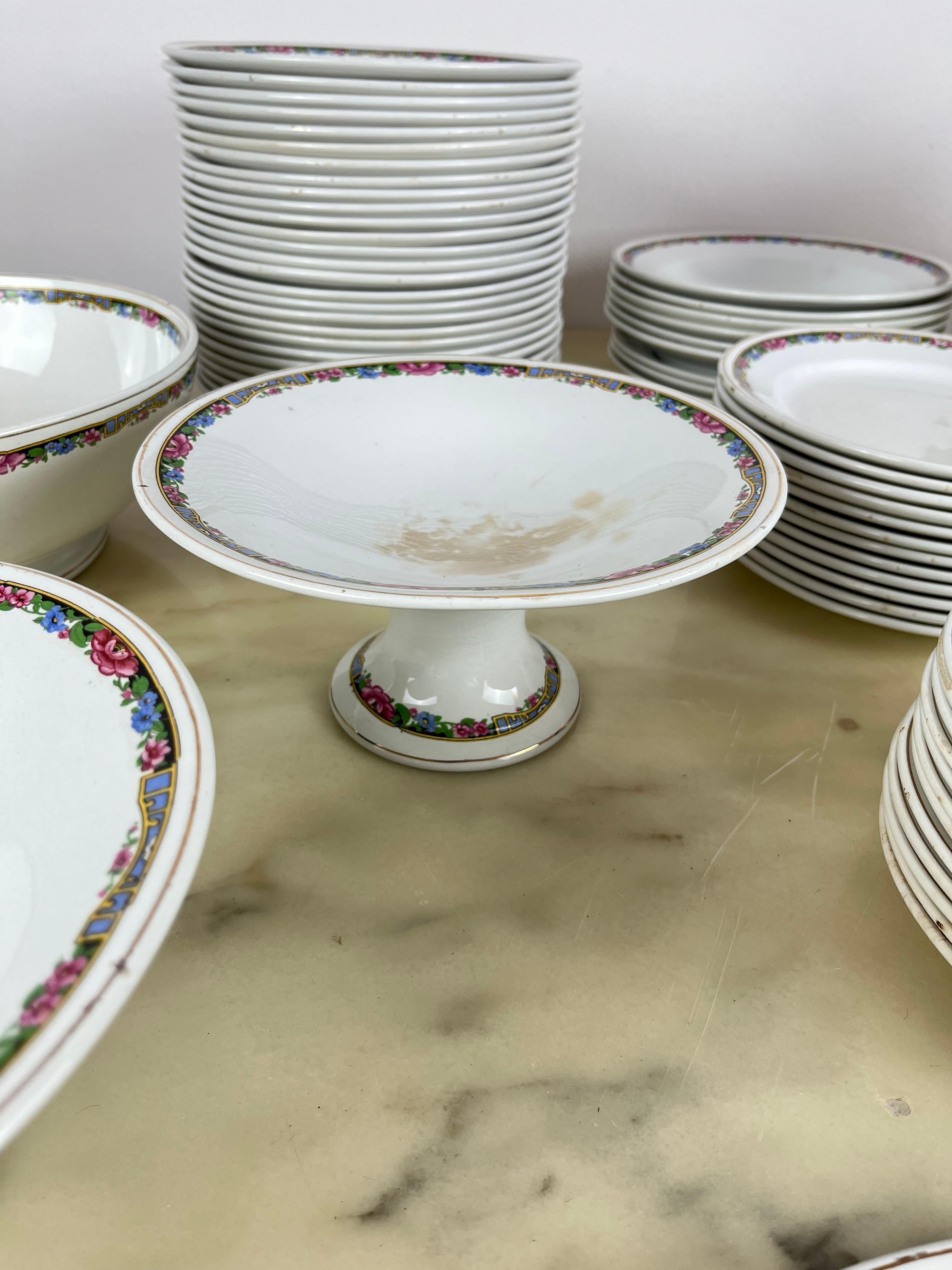 70-Piece Ceramic Dinner Service, San Cristoforo Richard Ginori. late 1800s  For Sale 1