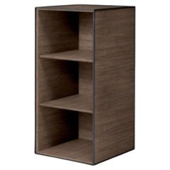 70 Smoked Oak Frame Box with 2 Shelves by Lassen