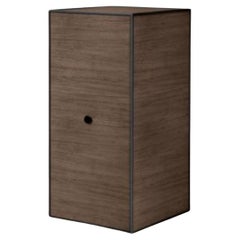 70 Smoked Oak Frame Box with 2 Shelves / Door by Lassen