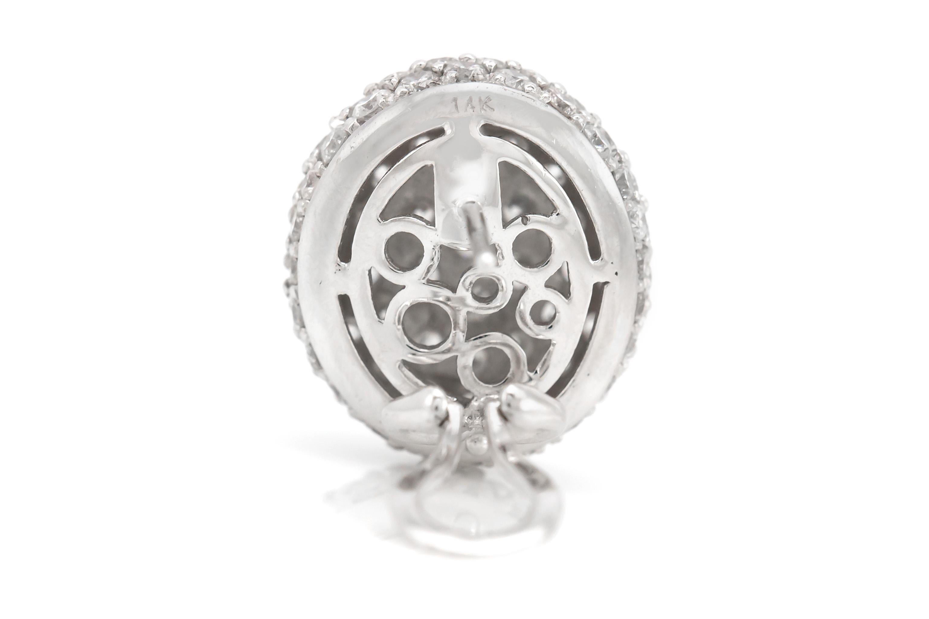 Pendientes Bomba de Diamantes de 7,00 Quilates en Bueno estado para la venta en New York, NY