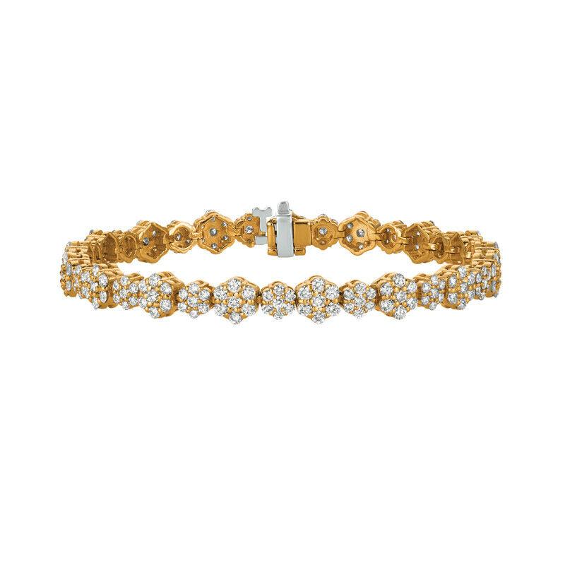 Contemporaneo Bracciale con diamanti naturali da 7,00 carati G SI Oro bianco 14 carati in vendita