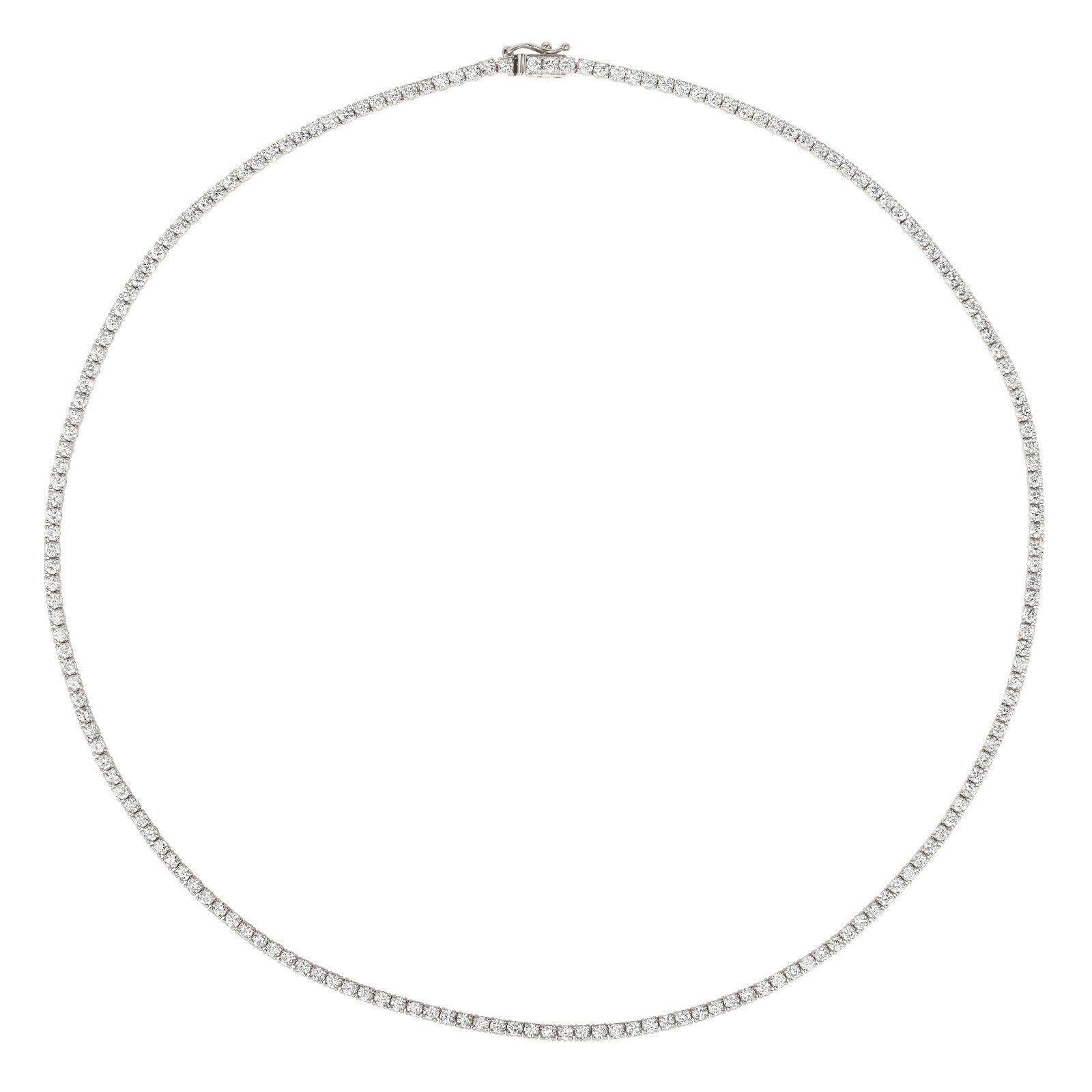 7.00 Carat Diamond Tennis Necklace G SI 14K White Gold 16 inches

100% Natural Diamonds, Not Enhanced in any way Round Cut Diamond  Necklace  
7.00CT
G-H 
SI  
14K White Gold, Pave
16 inches in length
157 Diamonds

N5675.04W16
ALL OUR ITEMS ARE