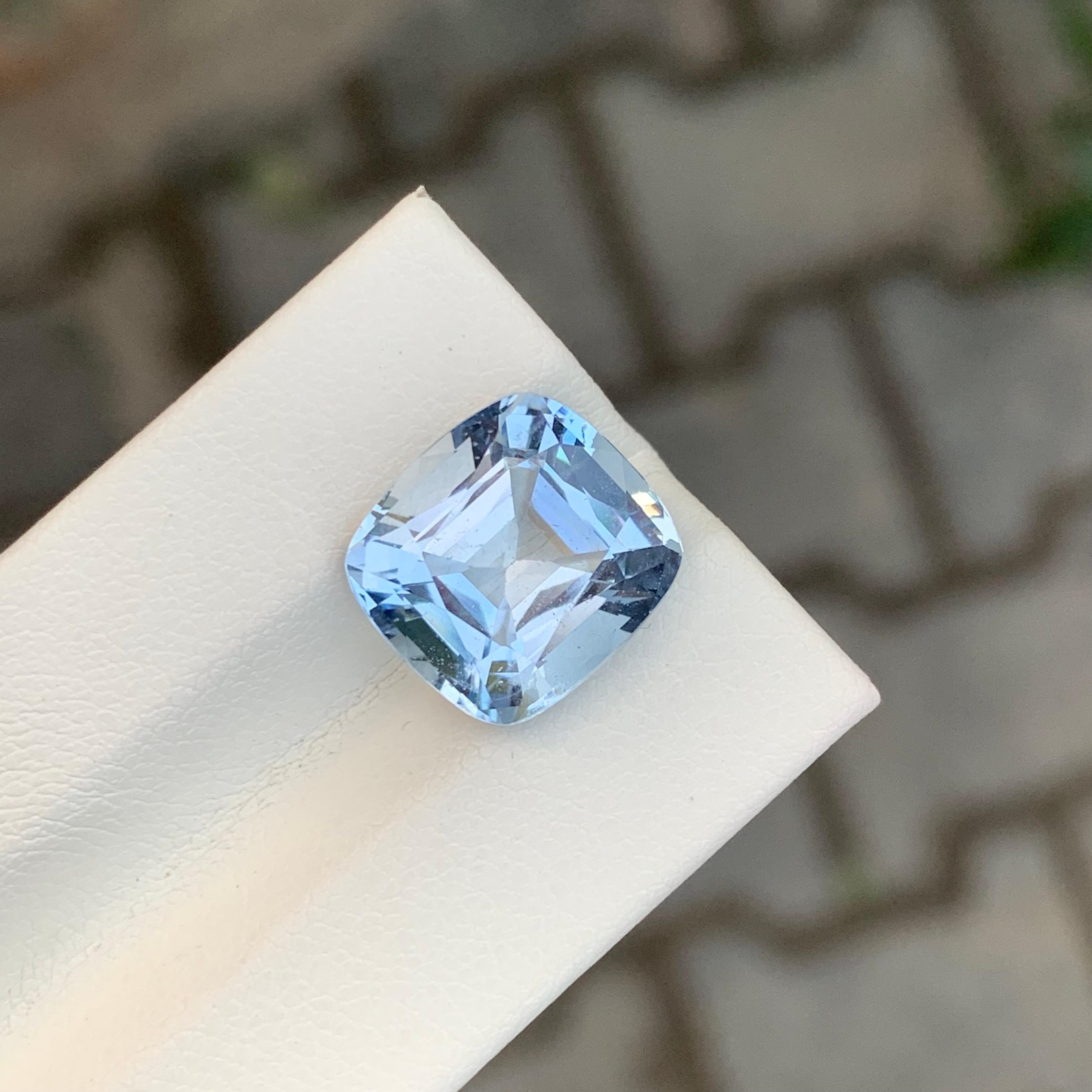 7,00 Karat natürlicher loser Aquamarin Goshenit Kissenform Edelstein (Arts and Crafts) im Angebot