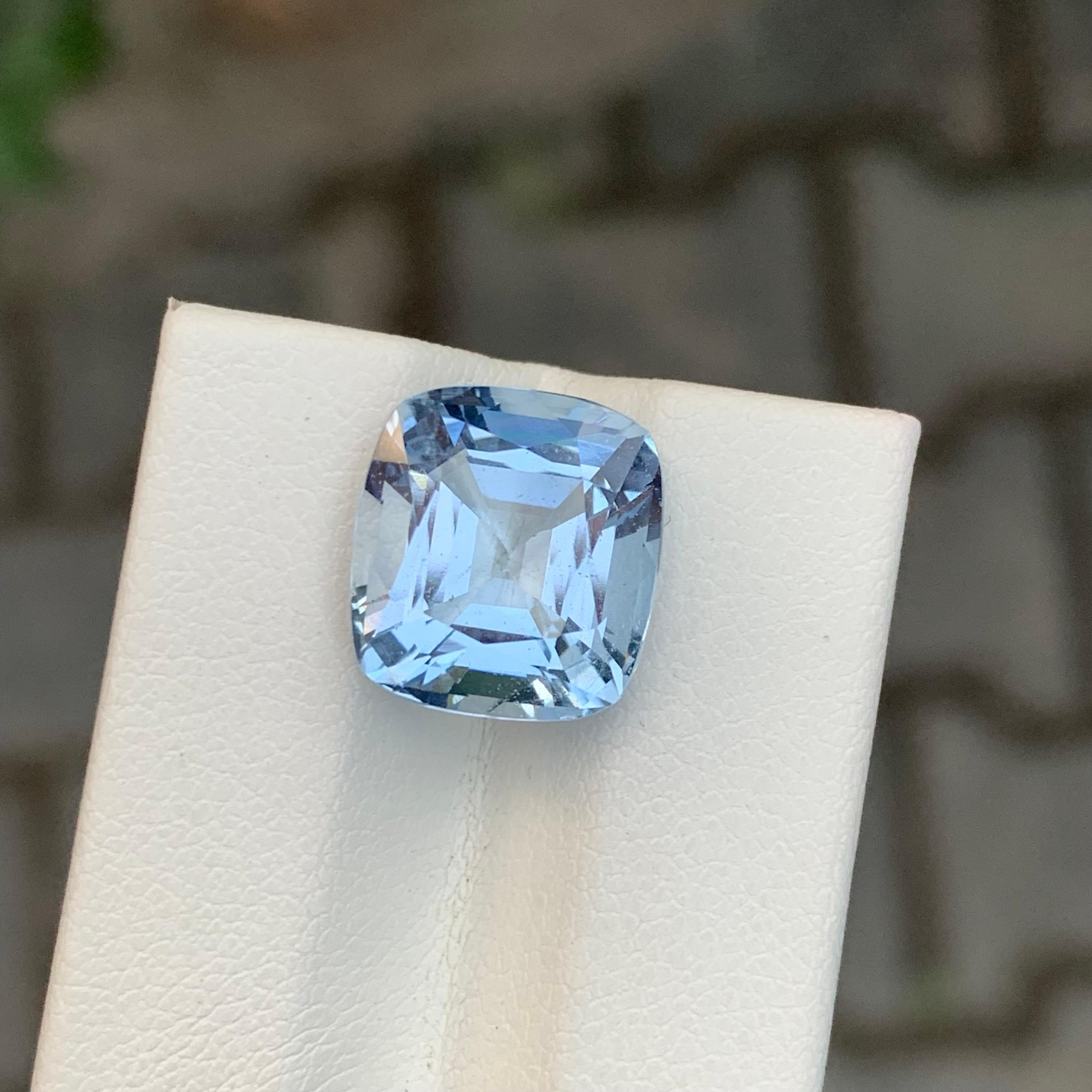 7,00 Karat natürlicher loser Aquamarin Goshenit Kissenform Edelstein (Kissenschliff) im Angebot