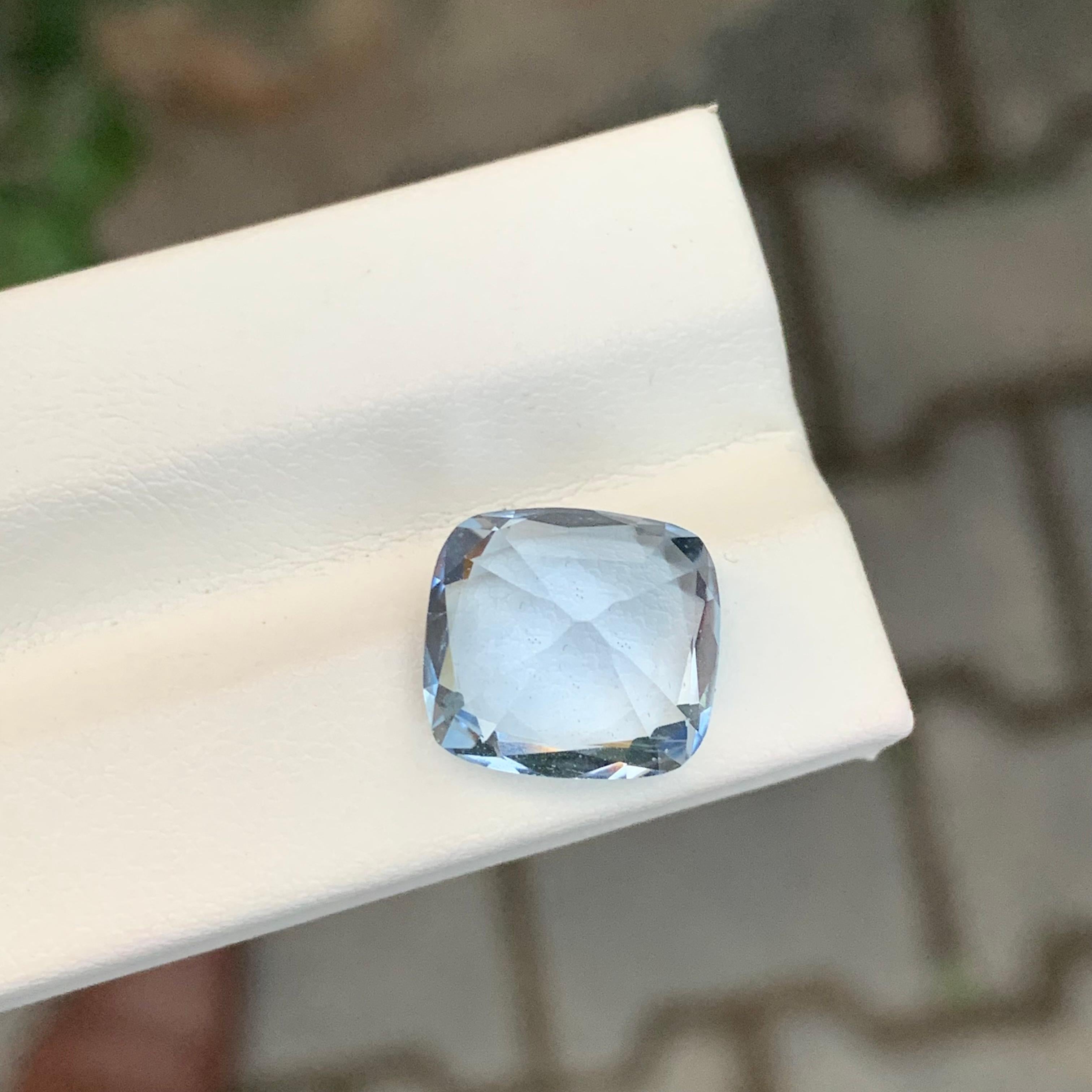 7,00 Karat natürlicher loser Aquamarin Goshenit Kissenform Edelstein im Zustand „Neu“ im Angebot in Peshawar, PK