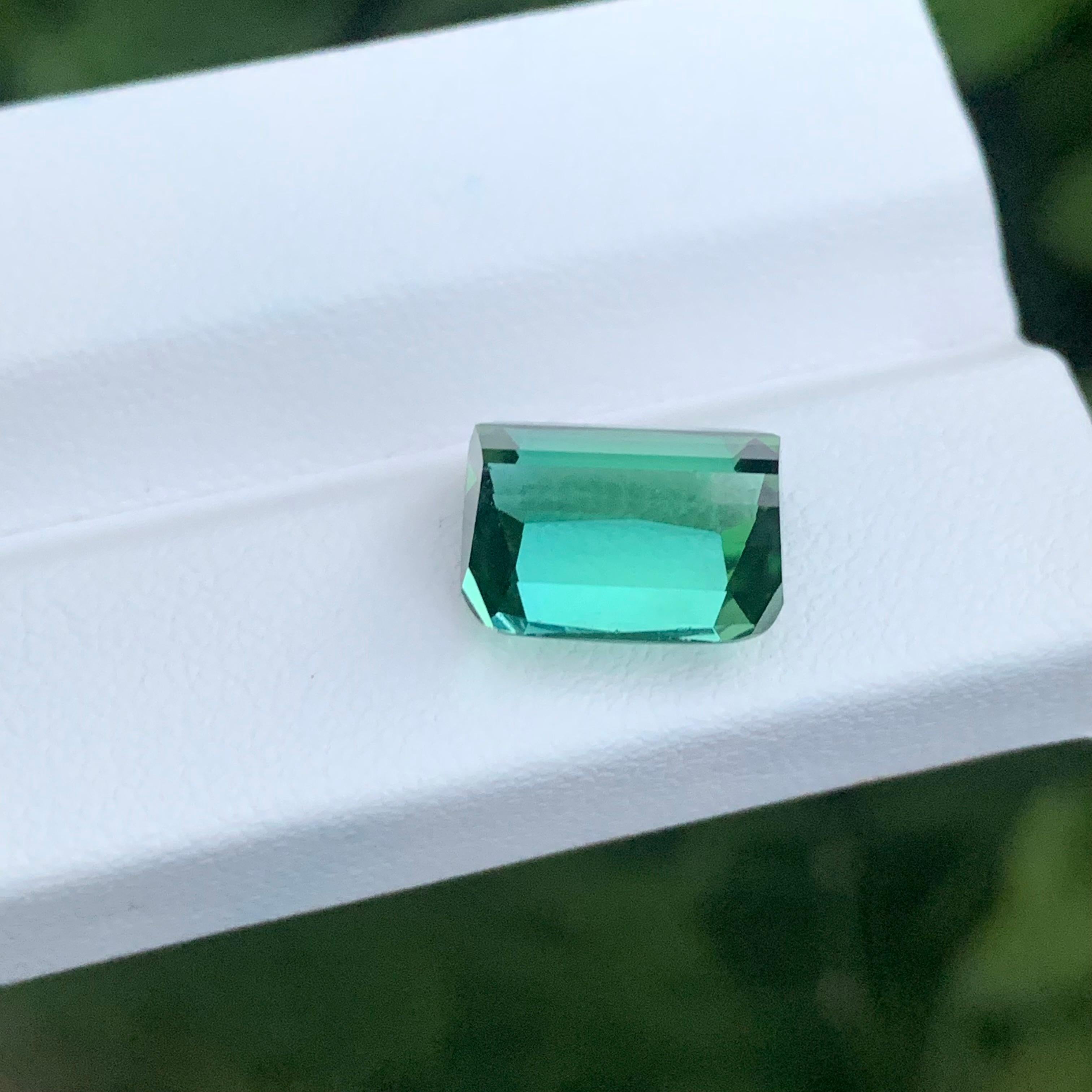7.00 Carat Natural Loose Blue Green Tourmaline Cushion Shape Gemstone (Kissenschliff) im Angebot