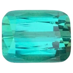 7.00 Carat Natural Loose Blue Green Tourmaline Cushion Shape Gemstone