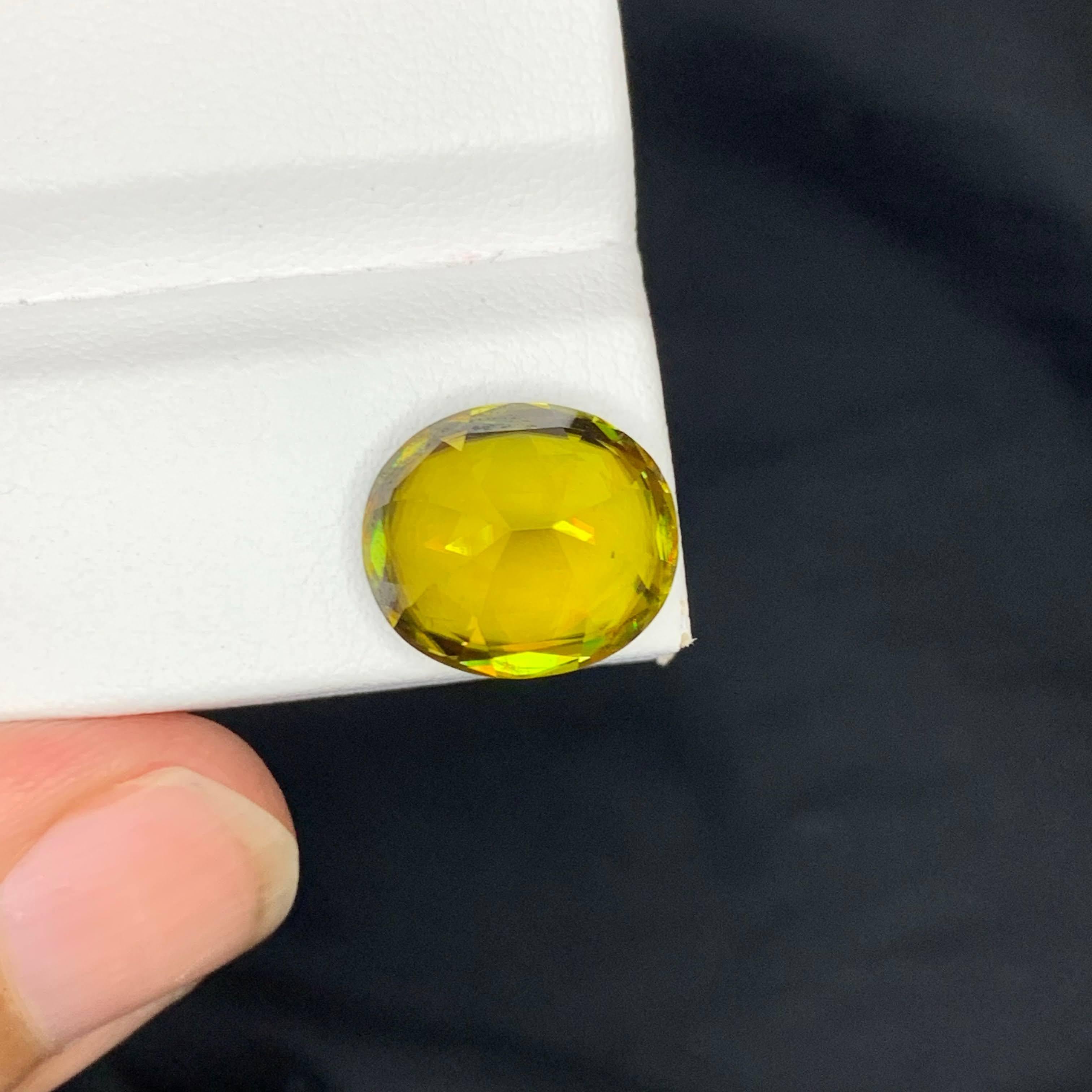 7,00 Karat natürlicher loser Feuereffekt Sphene Stein Ovalschliff Madagaskars Edelstein im Angebot 6