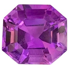 7.00 Carat Natural Loose Purple Amethyst Stone Emerald Cut Brazilian Gemstone