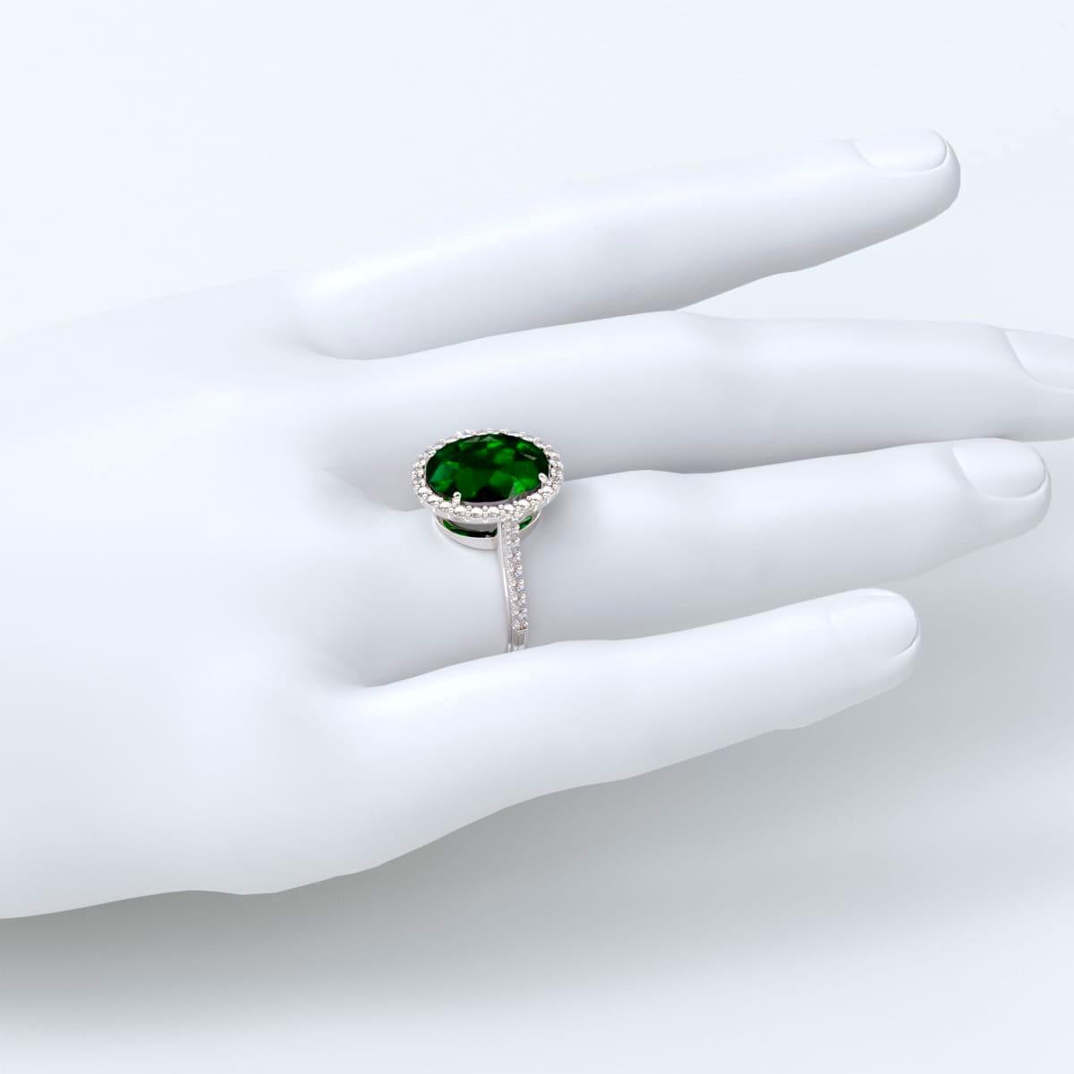 7.00 Carat Oval Emerald Ring 3