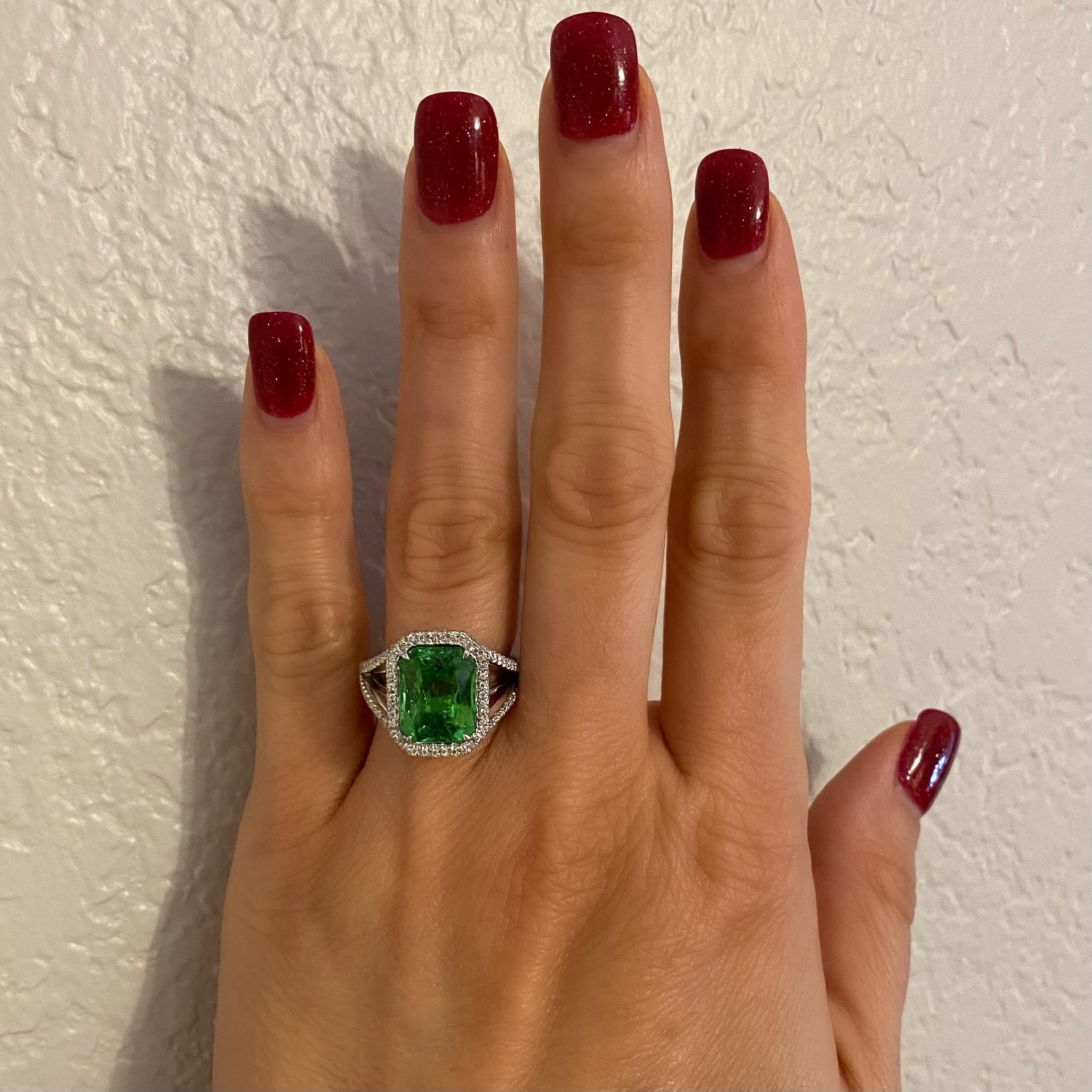 green paraiba tourmaline ring