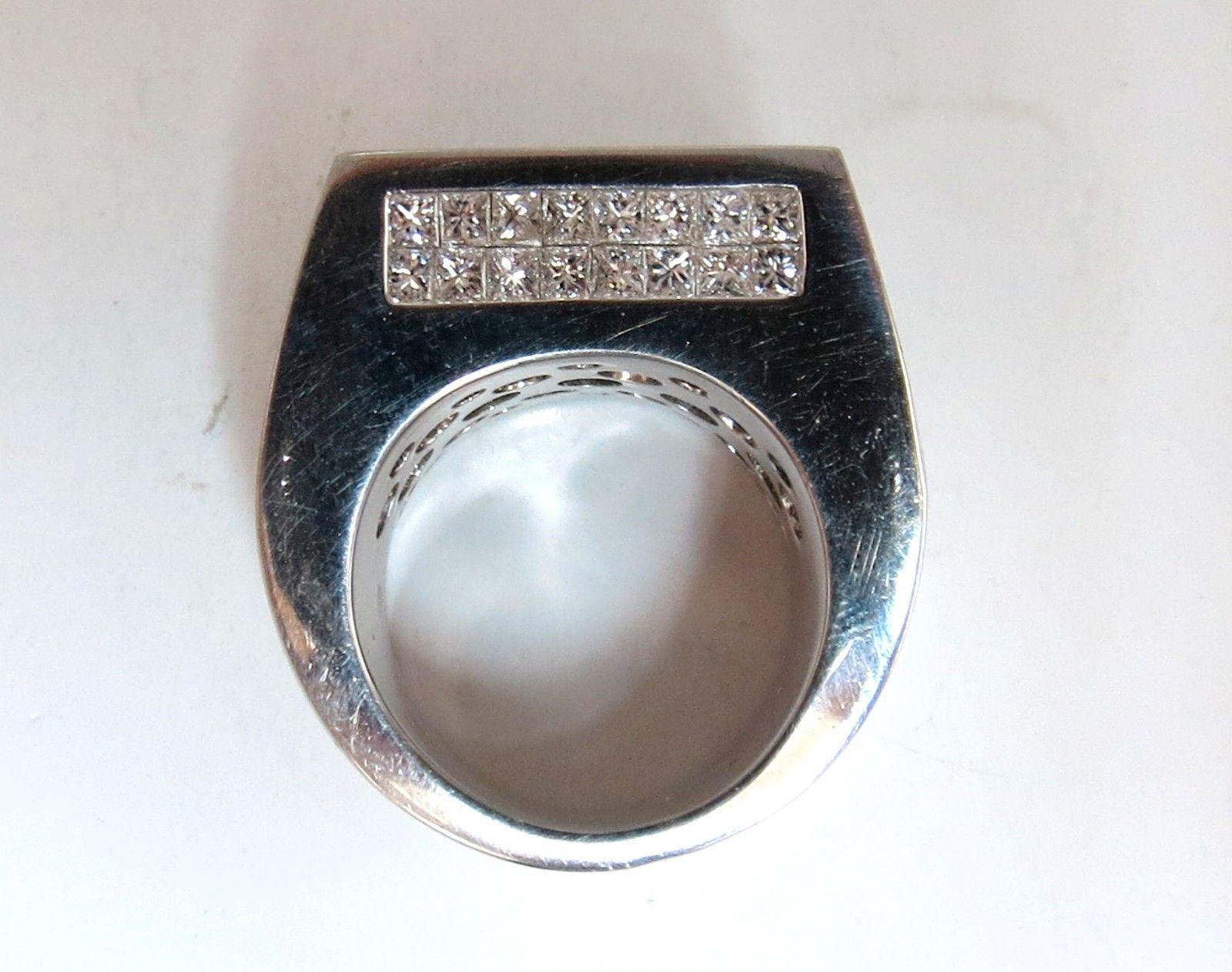 7.00 Carat Princess Cut Diamonds Platinum Ring Heavyweight Prime For Sale 5