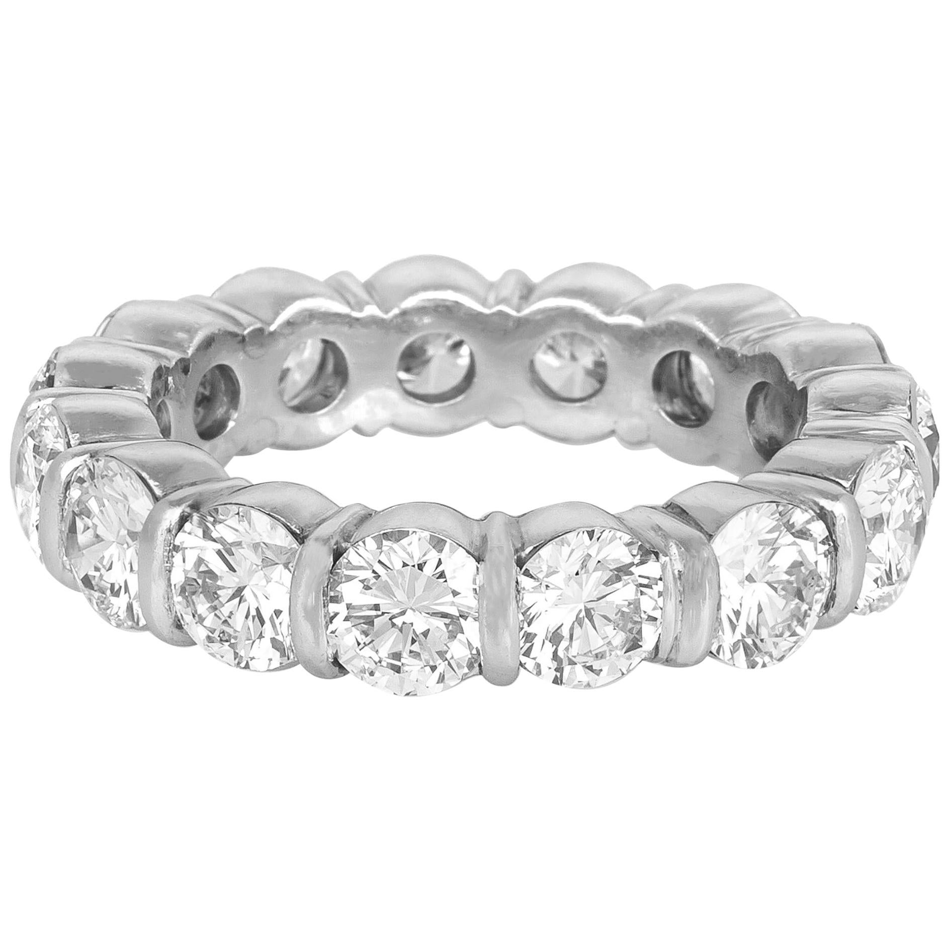 7.00 Carat Round Cut Diamond Eternity Band