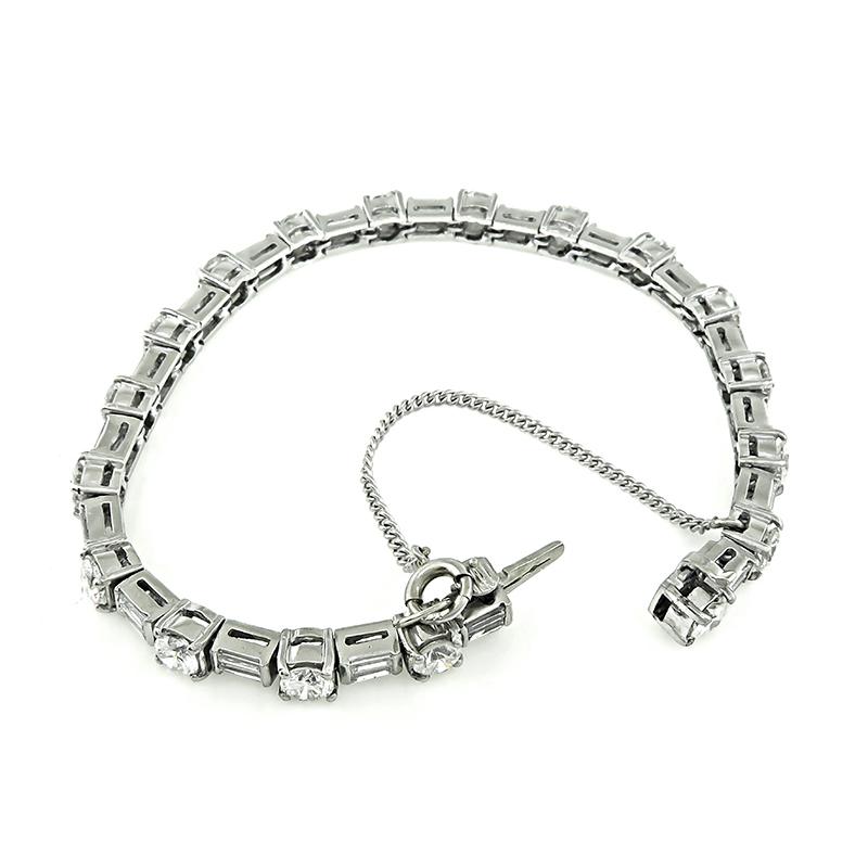 Pulsera de diamantes de 7,00 ct en Bueno estado para la venta en New York, NY
