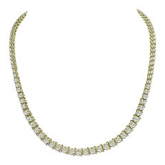 7.00ct Diamond Gold Tennis Necklace