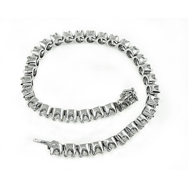7.00ct Diamond Tennis Bracelet In Good Condition For Sale In New York, NY