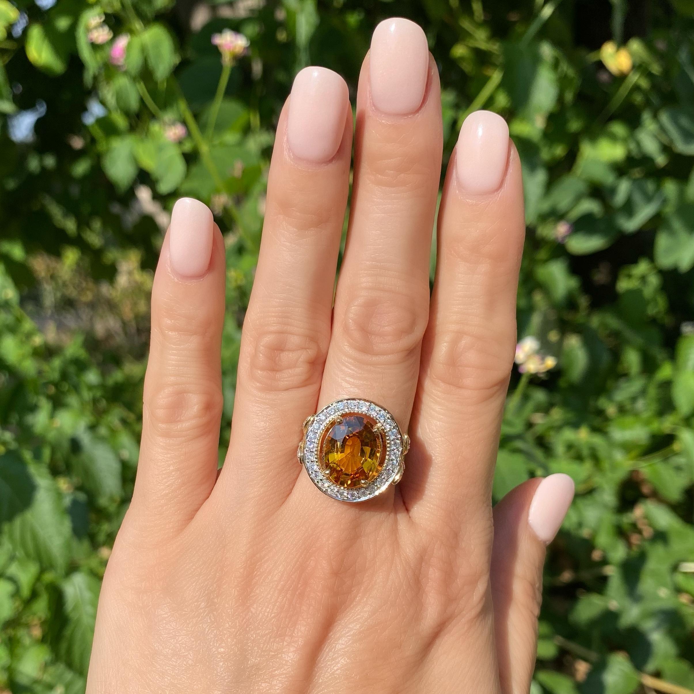 estate yellow sapphire engagement ring
