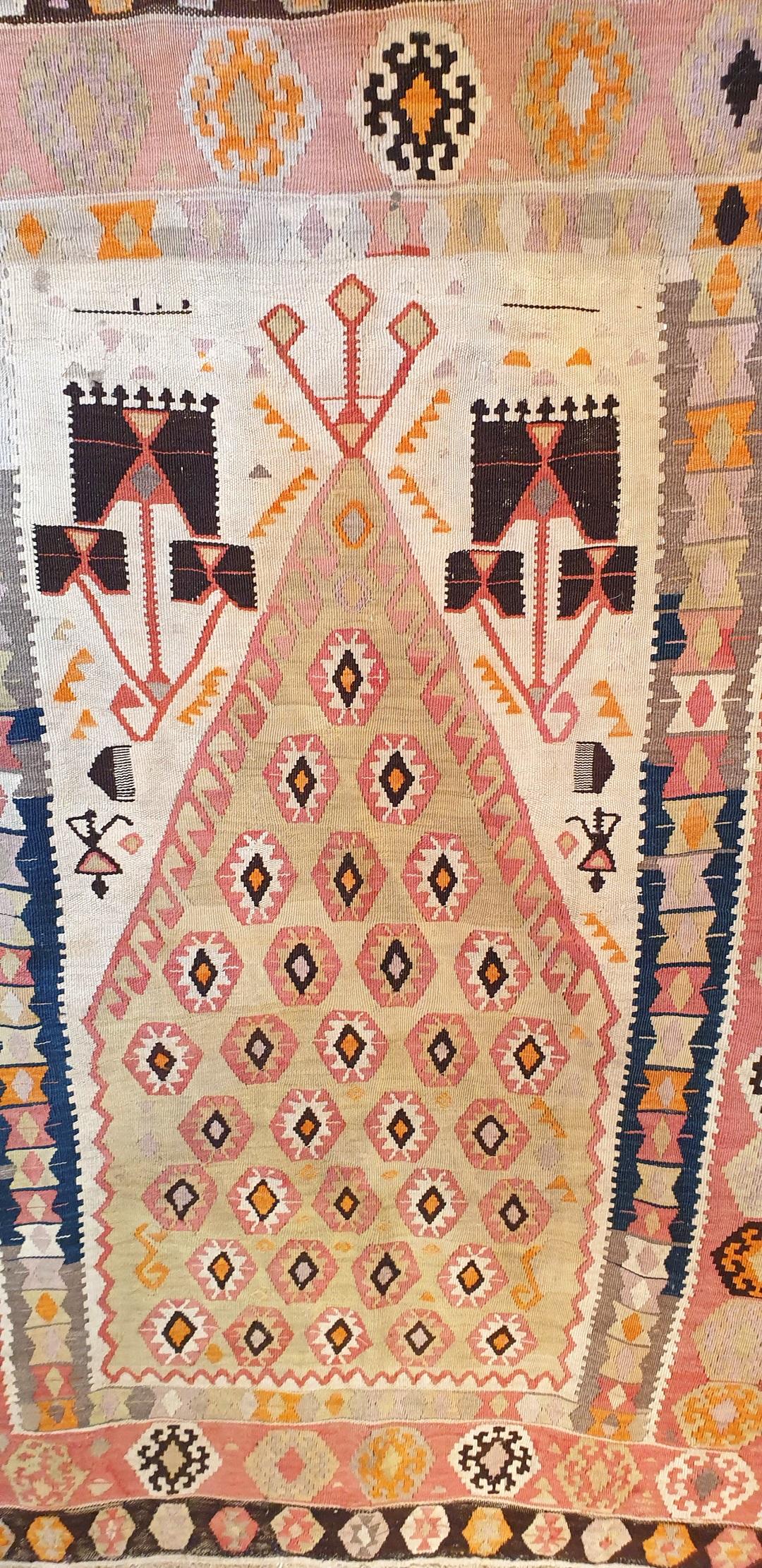 701 - Nice 20th Century Turkish Kilim In Excellent Condition For Sale In Paris, FR