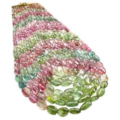 701.65 Carats Tourmaline Multi Tumble Plain Top Fine Quality For Jewelry Gem