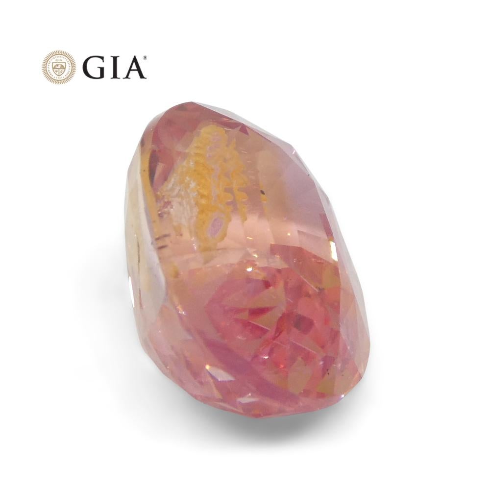 7.01ct Oval Pink-Orange Padparadscha Sapphire GIA Certified Sri Lanka For Sale 4