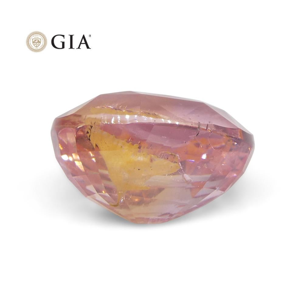 7.01ct Oval Pink-Orange Padparadscha Sapphire GIA Certified Sri Lanka For Sale 5
