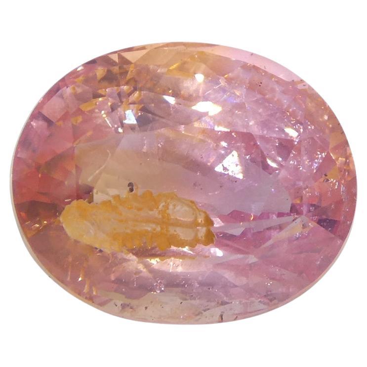 7.01ct Oval Pink-Orange Padparadscha Sapphire GIA Certified Sri Lanka For Sale