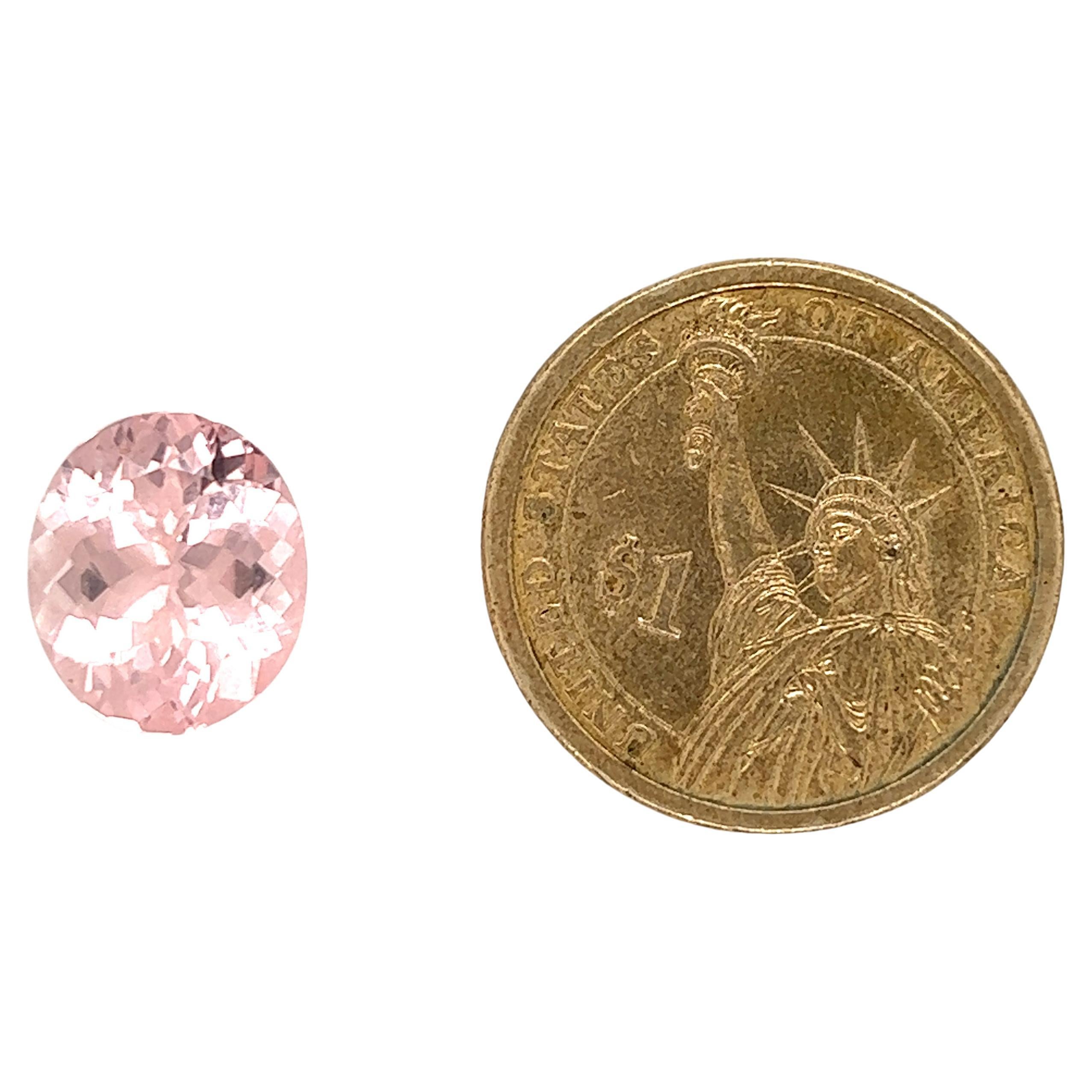 SKU - 50015
Stone : Natural Pink Morganite
Shape : Oval
Clarity -  Eye clean
Grade -  AAA
Weight - 7.02 Cts
Length * Width * Height - 14.5*12.4*7.3
Price - $ 2500

Morganite is a gemstone that brings the prism of love in all its incarnations.