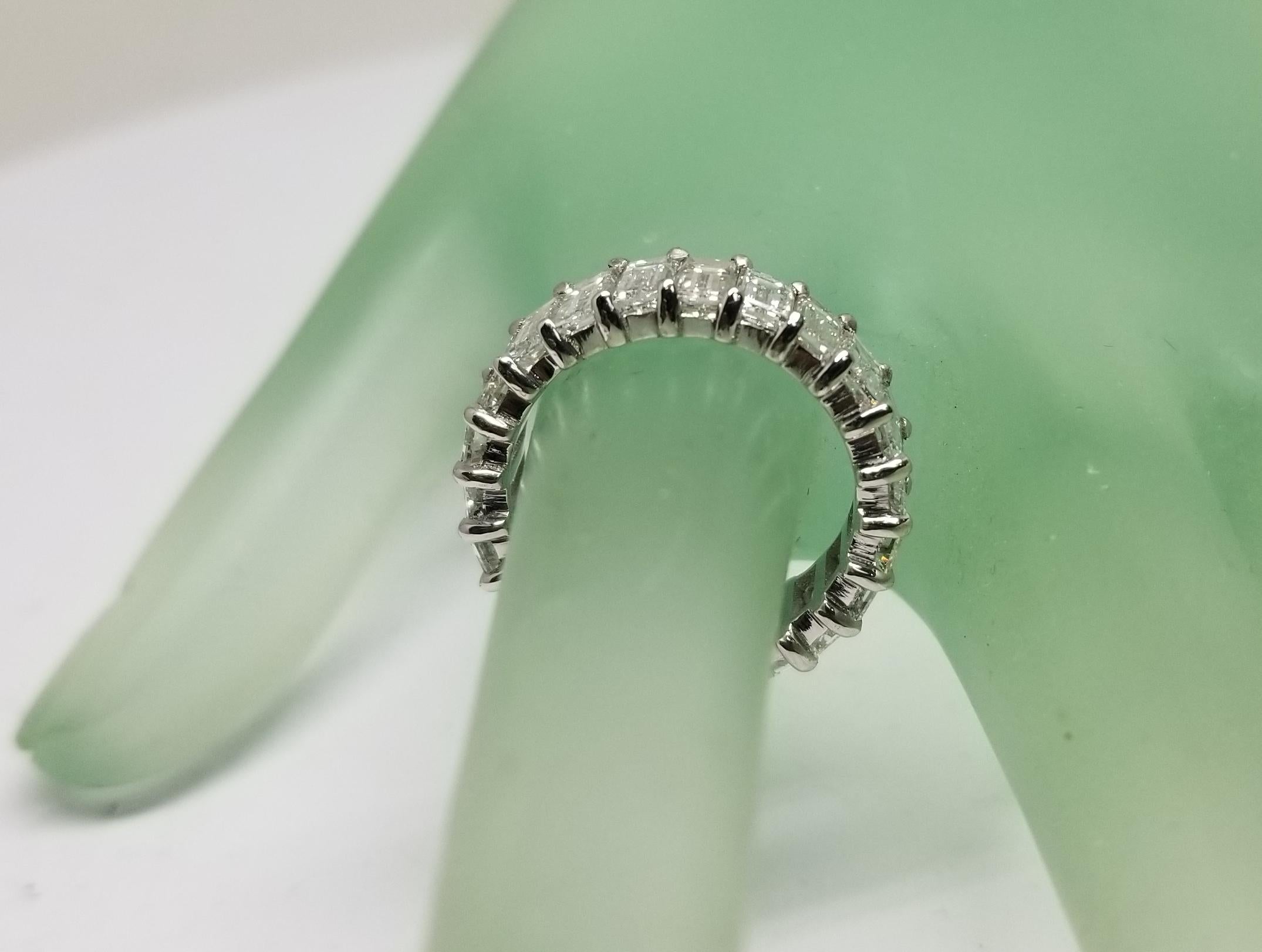 7.02 Carat Baguette Cut Diamond Eternity Band 3