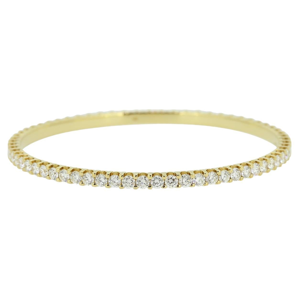 7.02 Carat Diamond Bangle For Sale