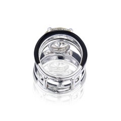 7.02 Carat Round Brilliant Statement Brilliant White 14K White Gold