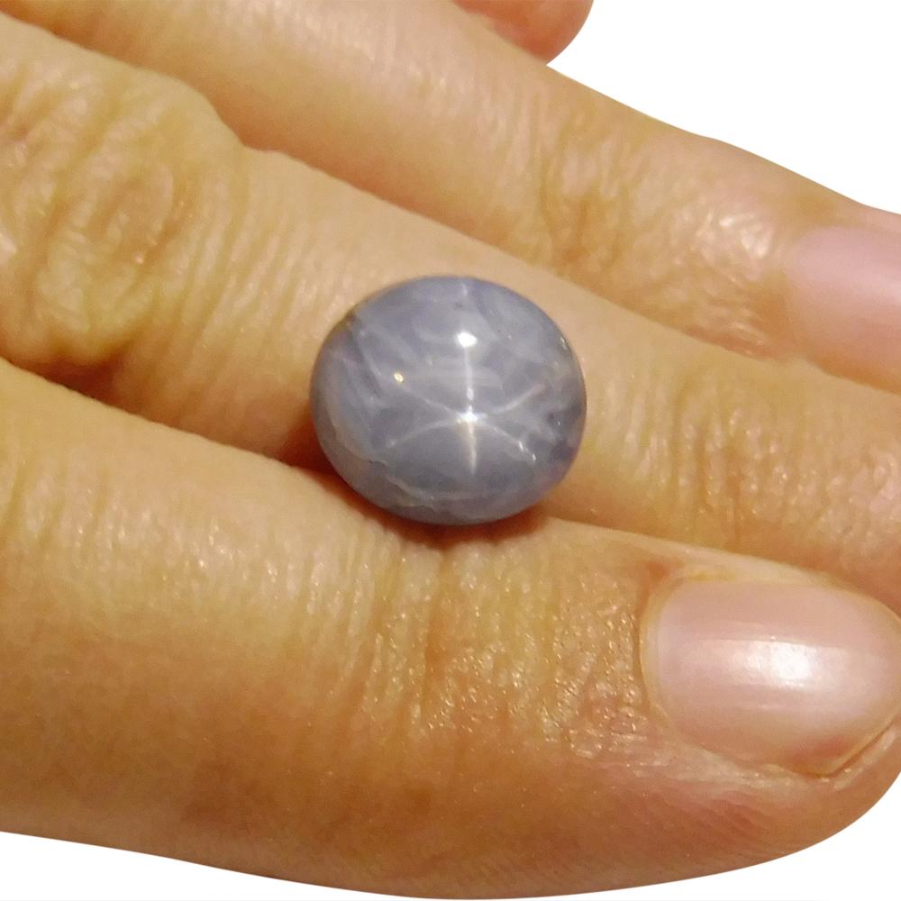 7.02 ct Ovaler Sternsaphir im Angebot 3