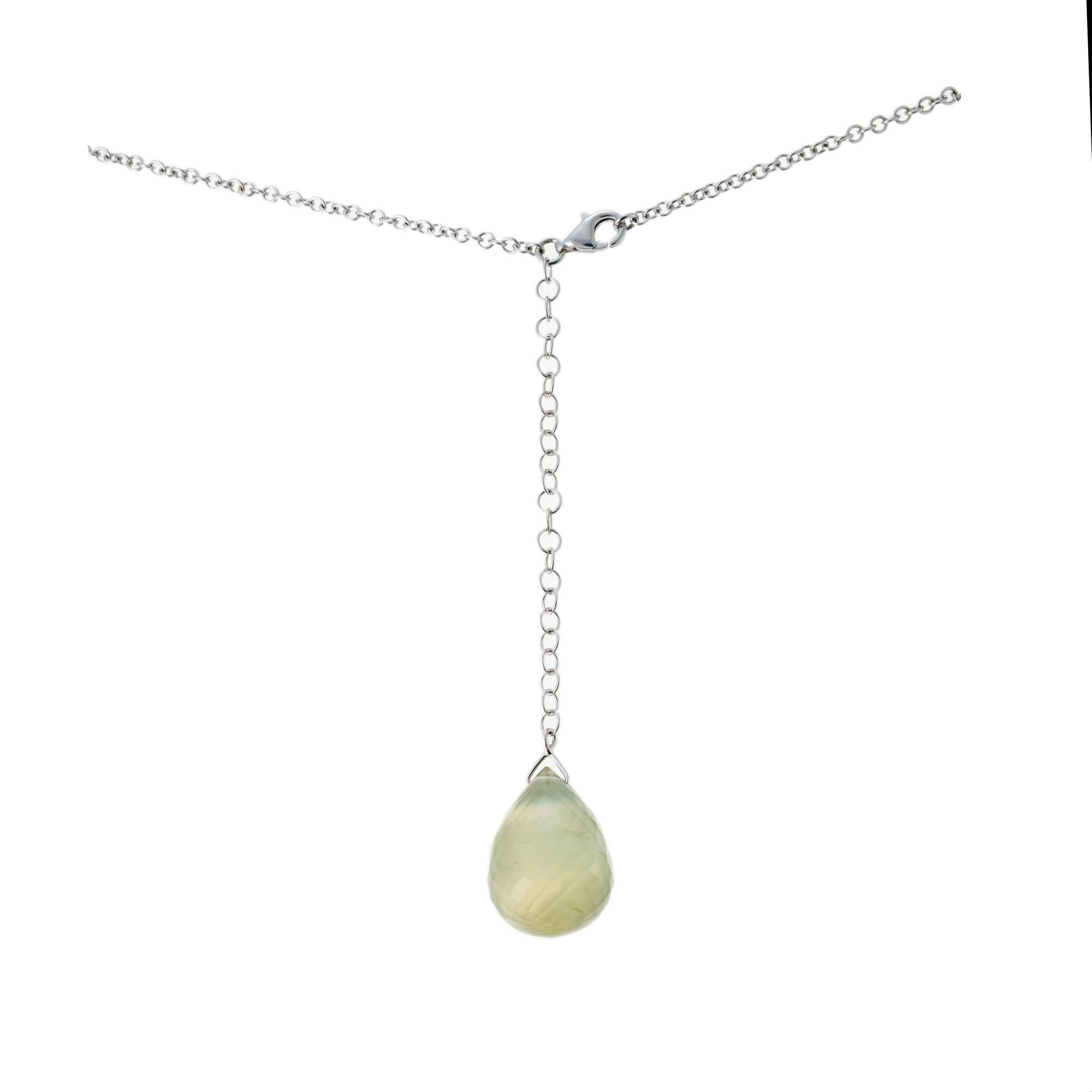 70.26 Carat Colored Briolette Quartz Citrine Bead Gold Pendant Necklace In Excellent Condition For Sale In Stamford, CT
