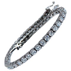 Bracelet tennis en or 18 carats avec diamants naturels de 7,02 carats
