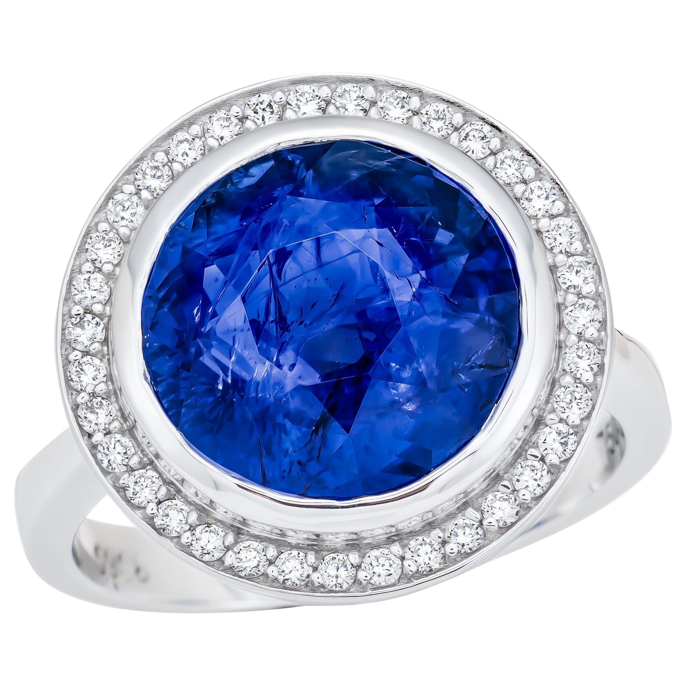 Anello da uomo Art Déco in oro 14 carati: zaffiro blu ovale da laboratorio - Italia