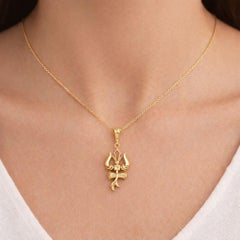 7.04 Grams 14 Karat Yellow Gold Religious Pendant Handmade Jewelry 45 mm