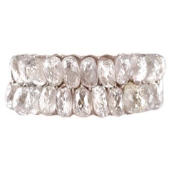 Bague en platine avec diamants taille briolette de 7,05 carats