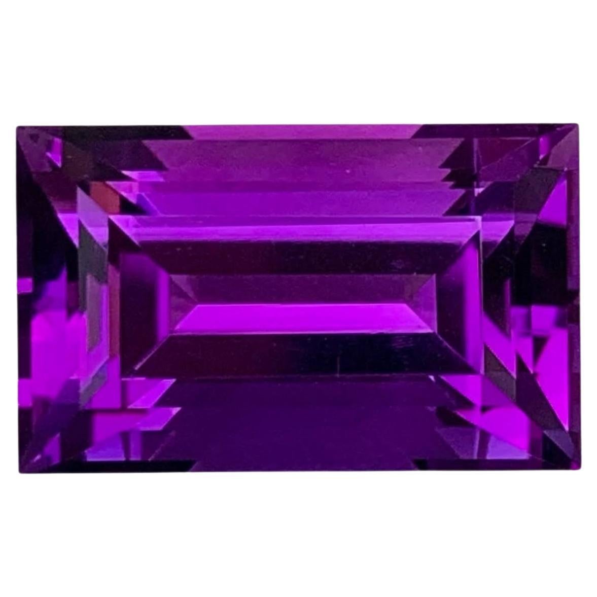 7.05 Karat Lose lila Amethyst Stein Baguette-Schliff natürlichen brasilianischen Edelstein