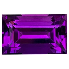 7.05 Karat Lose lila Amethyst Stein Baguette-Schliff natürlichen brasilianischen Edelstein