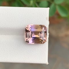 7.05 Carat Natural Loose Ametrine Emerald Shape Gem For Jewellery