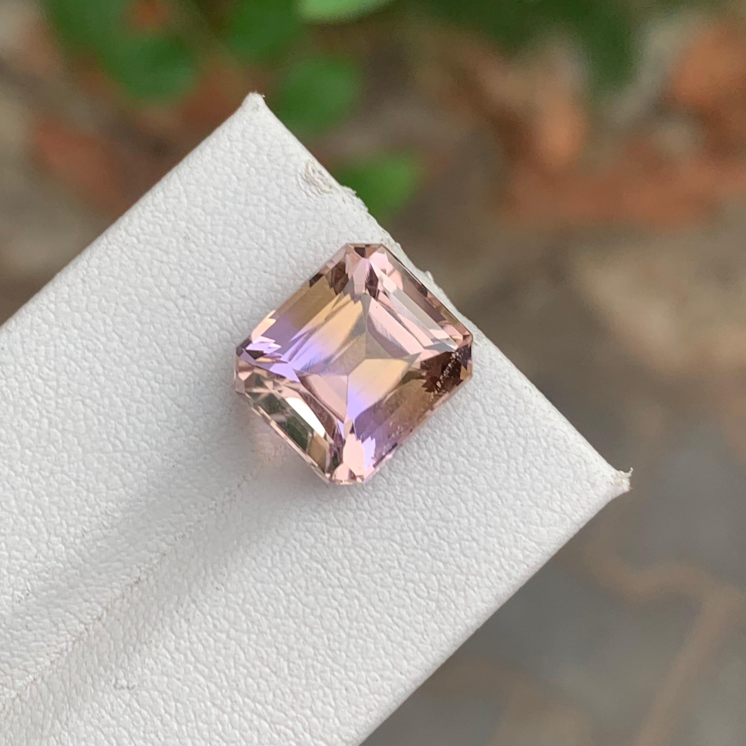 7.05 Quilates Gema Natural Suelta Ametrina Forma Esmeralda Para Joyería Corte esmeralda en venta