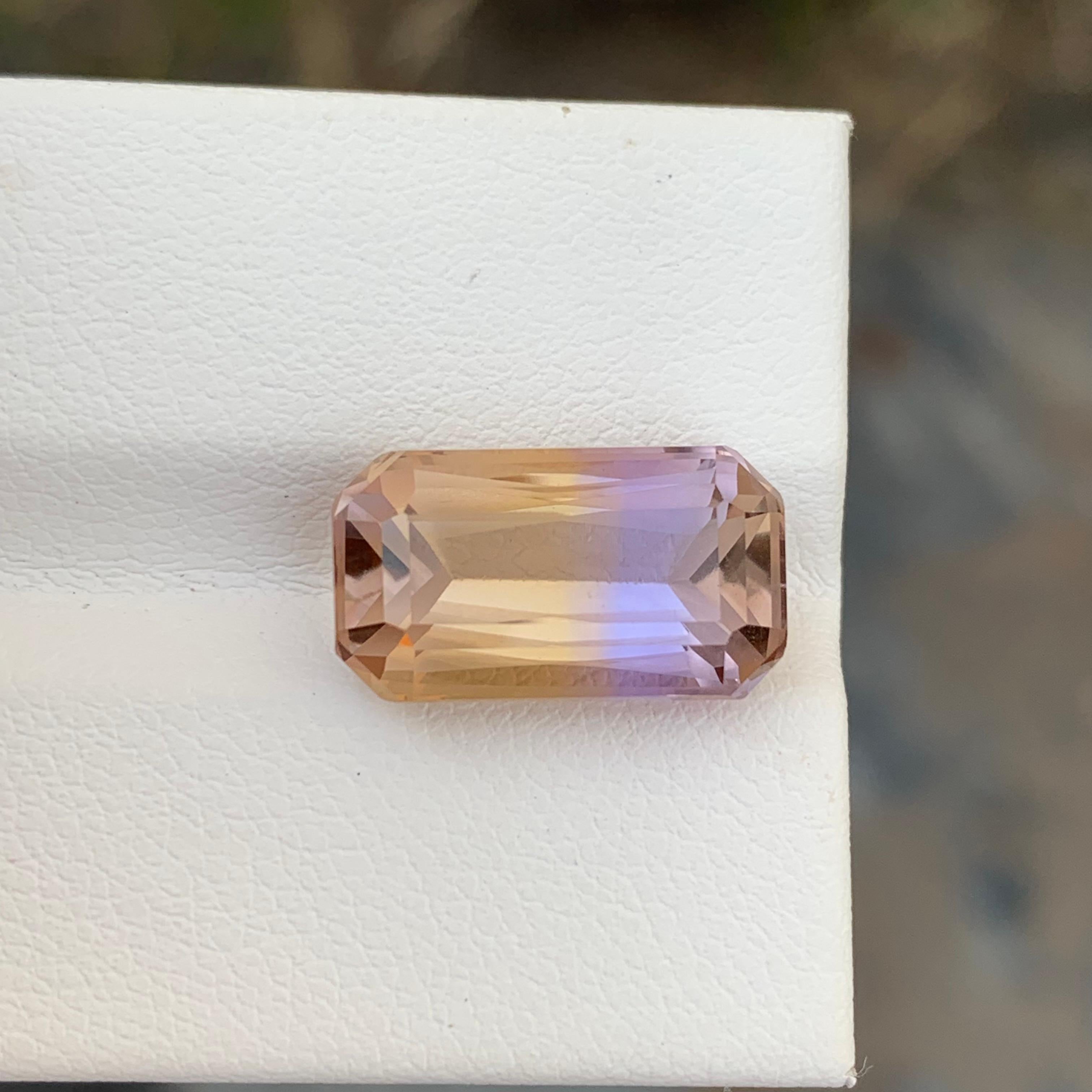 Ametrine naturelle non sertie de 7,05 carats en forme d'émeraude pour collier bijoux en vente 4