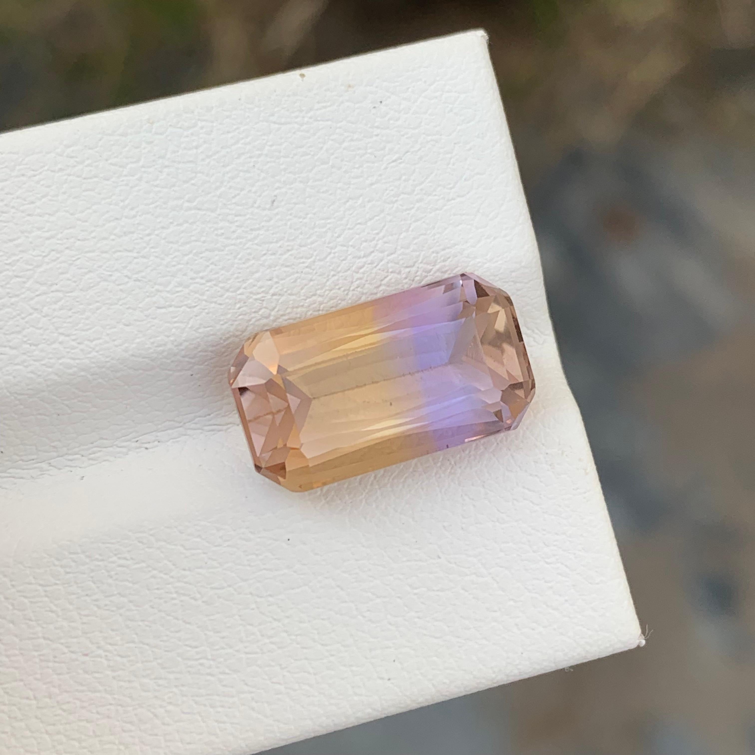 Ametrine naturelle non sertie de 7,05 carats en forme d'émeraude pour collier bijoux en vente 5