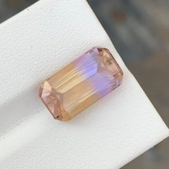 7.05 Carat Natural Loose Ametrine Emerald Shape Gem For Necklace Jewellery