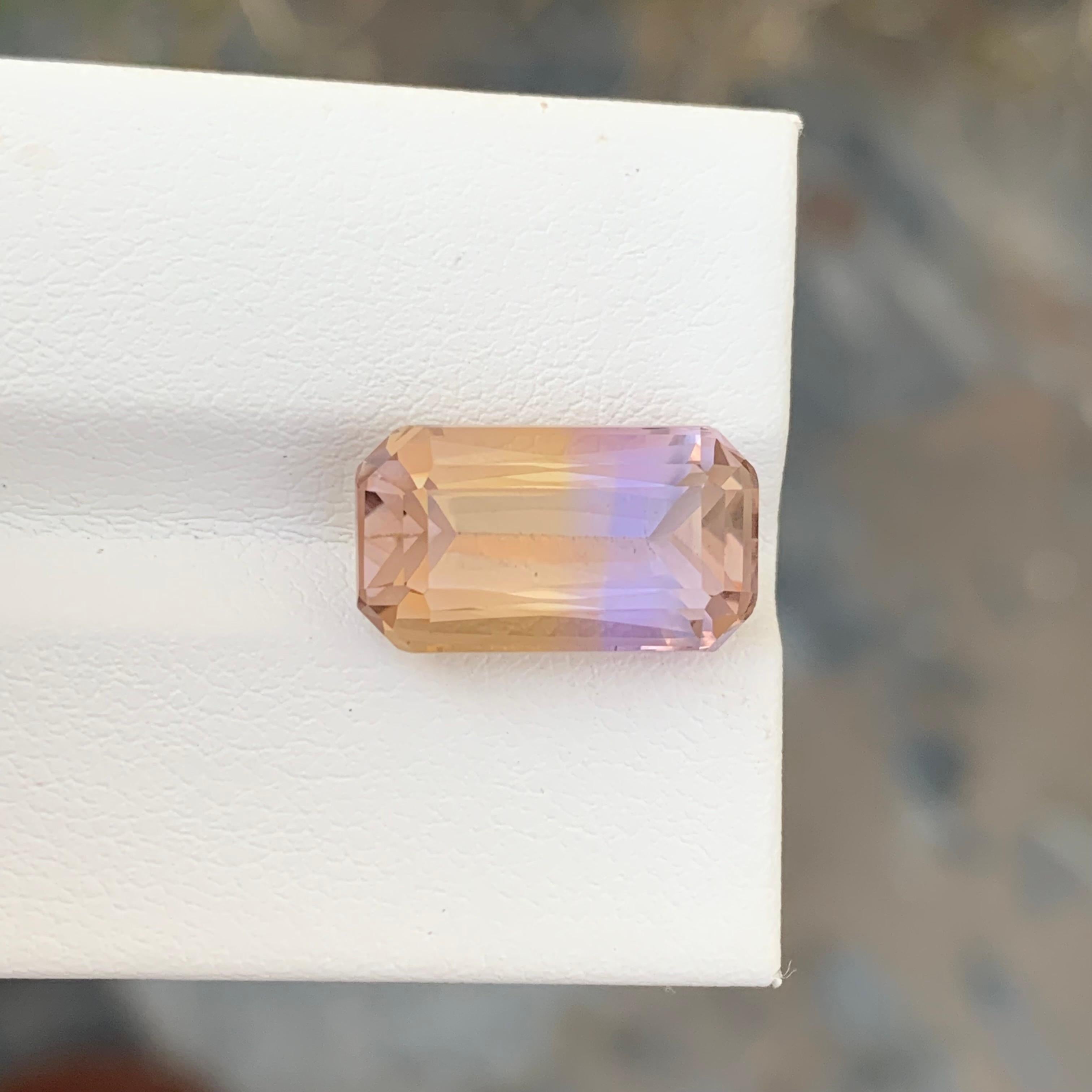 Ametrine naturelle non sertie de 7,05 carats en forme d'émeraude pour collier bijoux Neuf - En vente à Peshawar, PK