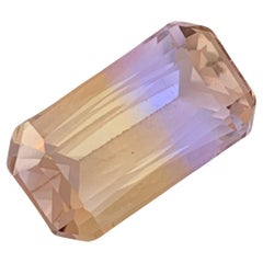 Ametrine naturelle non sertie de 7,05 carats en forme d'émeraude pour collier bijoux