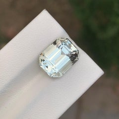 7.05 Carat Natural Loose Green Amethyst Emerald Shape Gem