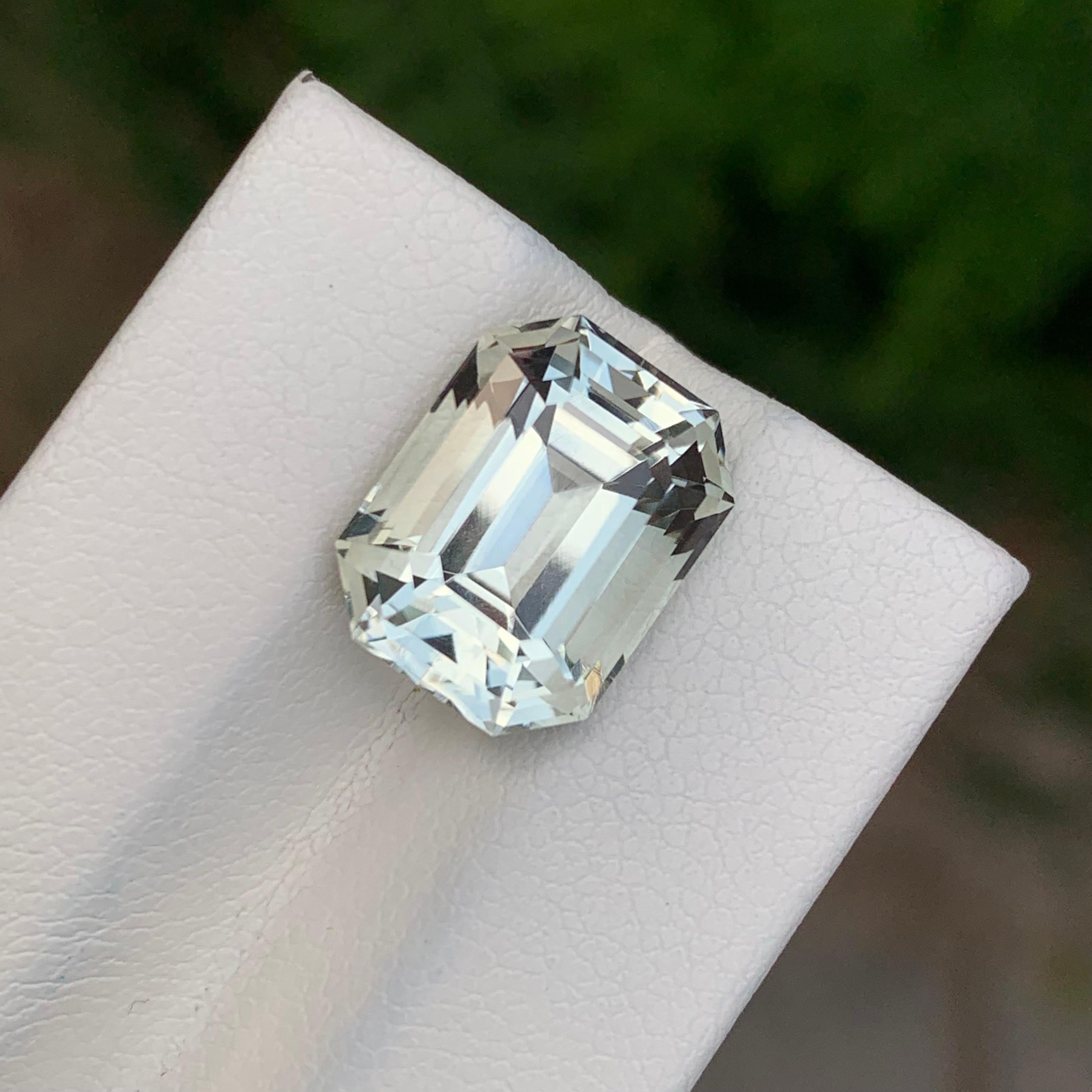 7,05 Karat Natürlicher loser grüner Amethyst Smaragd Form Edelstein (Smaragdschliff) im Angebot