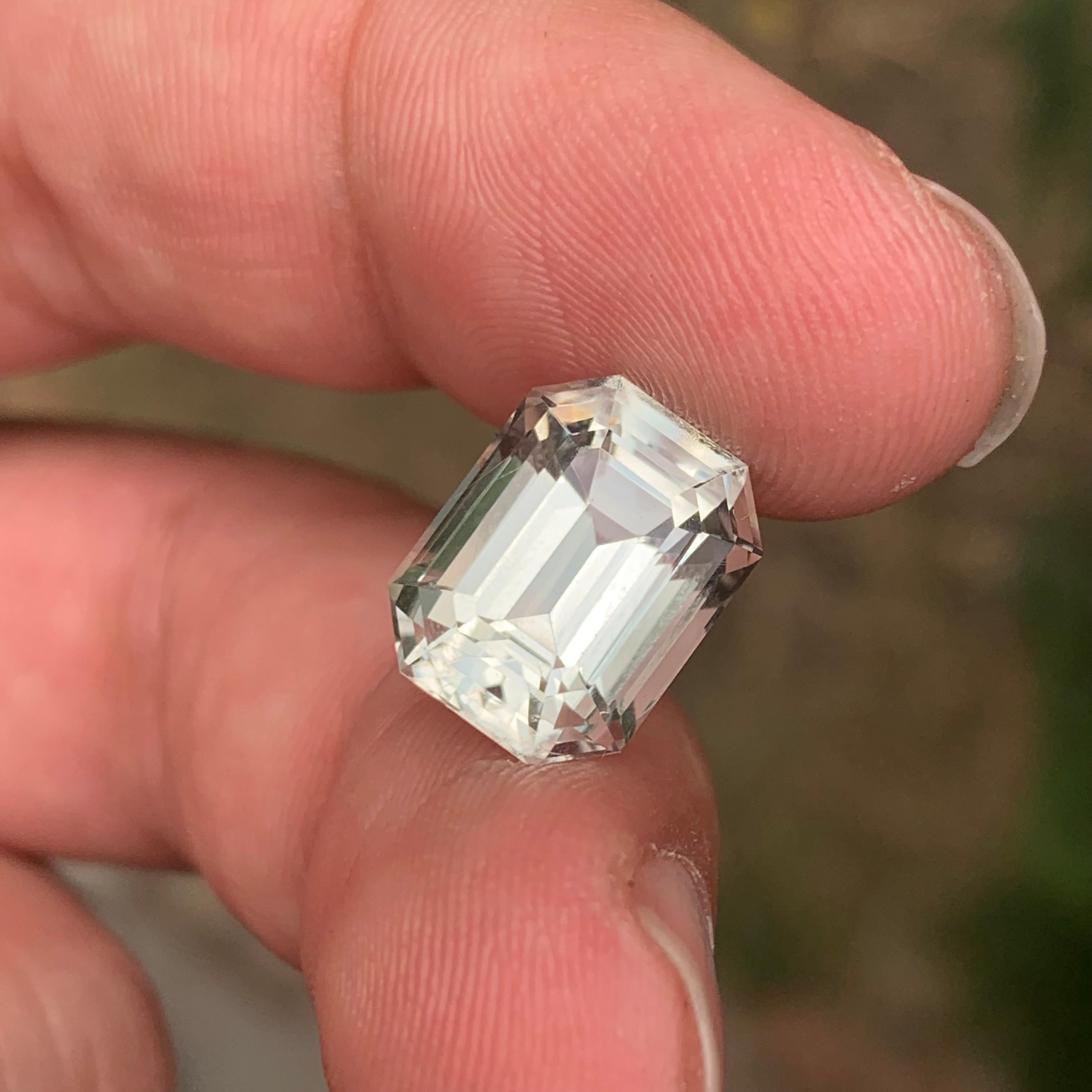 7,05 Karat Natürlicher loser grüner Amethyst Smaragd Form Edelstein im Angebot 1
