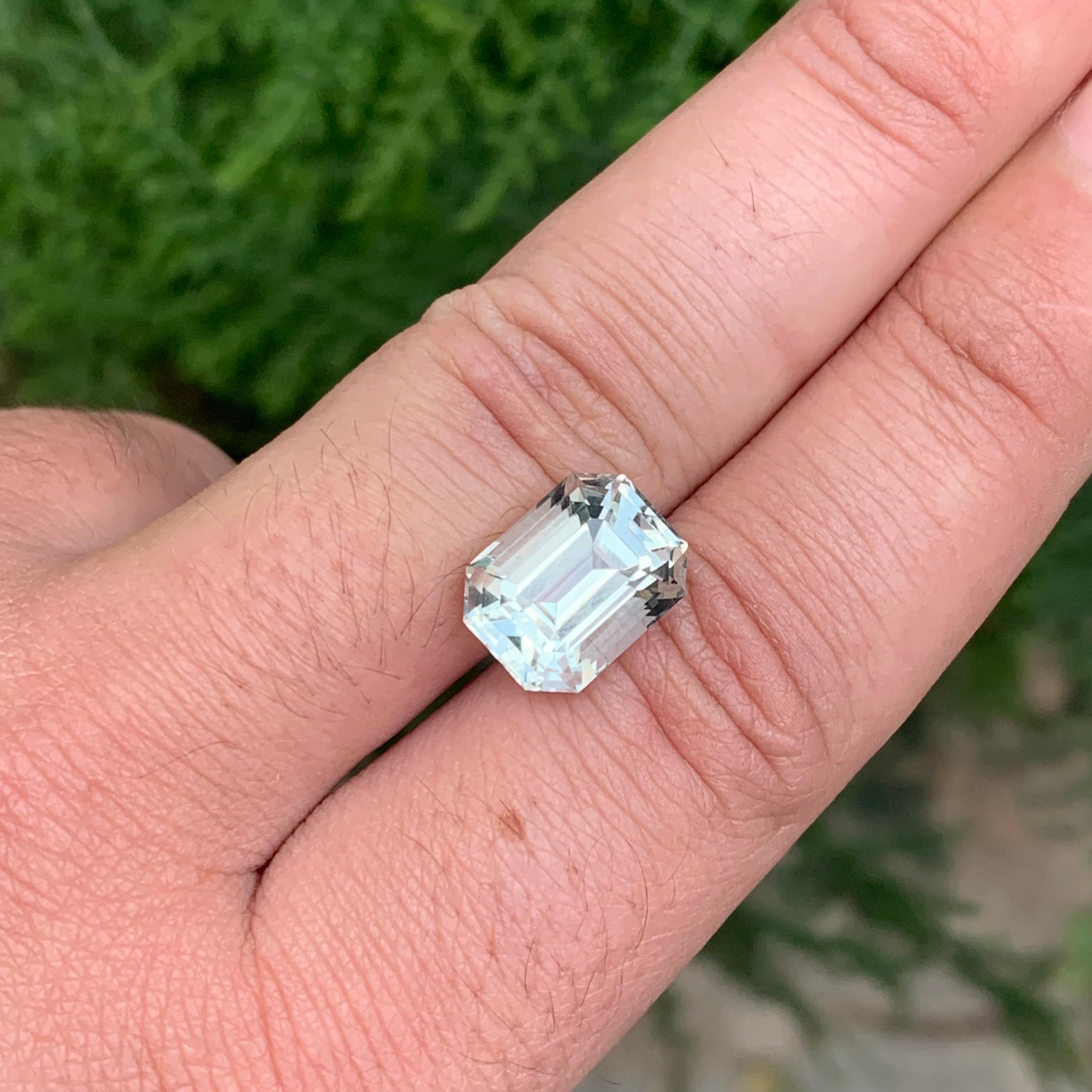 7,05 Karat Natürlicher loser grüner Amethyst Smaragd Form Edelstein im Angebot 2